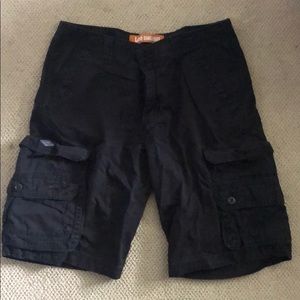 Black cargo shorts